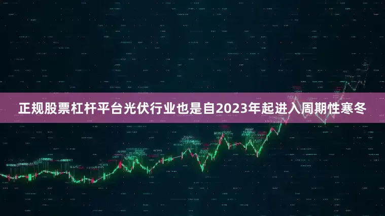 正规股票杠杆平台光伏行业也是自2023年起进入周期性寒冬